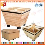 Solid Supermarket Wood Material Storage Display Stand Shelving Rack (Zhv69)
