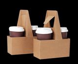 Paper Coffee Cups Holders Tray with Handle