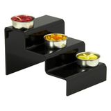 Black Narrow Three Step Acrylic Riser Acrylic U Risers