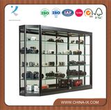 Wall Mounted Display Case Mirror Back Sliding Doors