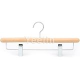 Guangxi Wooden Trousers Hanger with Metal Clips (200-34025--S)
