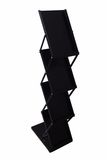 Waterproof Zigzag Display Stand Metal Magazine Rack