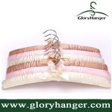 Colorful Satin Padded Coat Hangers with Anti-Rust Hook, Non-Crease for Clothes