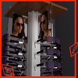 Metal Sunglass Floor Display Stand for Shop