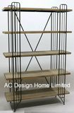 5 Tier Antique Vintage Decoration Wooden/Metal Display Shelf