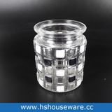 White and Balck Square Design Candle Holder