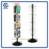 Floor Detachable 8-Pocket Rotating Wire Magazine Display Rack