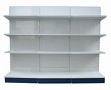 Back Panel Double Sided Supermarket Stand Shelf