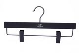 New Promotion Black Plastic Pants Hanger with Plastic Clips Custom