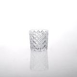 Diamond Pressed Glass Candle Holder