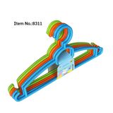 for Adult Anti-Slip Assorted Colors Plastic Clothes Hanger