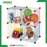 Interlocked Modular Grid Wire Mesh Storage Cubes