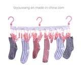 Plastic Folding Underwear Hanger with 29clips