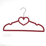 Factory Wholesale Plastic Velvet Flocked Hanger, Plastic Hanger for Cheap T-Shirt