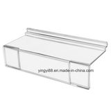 Wholesale Acrylic Slatwall Shoe Shelf with Sign Holder