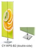 Squar Base Aluminum Wall Picture Shelf, Double Side