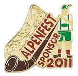 Customized Die Struck Iron Gold Plated Enamel Badge