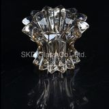 Amber Pressed Chandelier Glass Candeholder C003