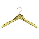 Shiny Clothes Hanger with Wooden Core and Sequins Covered