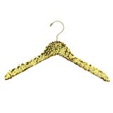 Shiny Clothes Hanger with Wooden Core and Sequins Covered