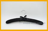 High Quality Satin Hanger with Silver Chrome Hook