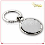 Promotional Shiny Nickel Plated Round Shape Metal Keyring