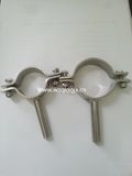 Sanitary Stainless Steel DIN Round Pipe Holder with Rod