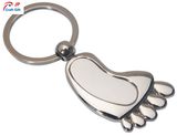 Customized High Quality Foot Shape Metal Keyring