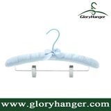 2016 Satin Padded Hanger with Flat Metal Clips