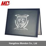 Navy Pinhole Grain Certificate Holder Custom Design-Tent Style