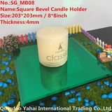 4mm Green Bevel Glass Mirror Holder