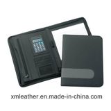 High Quality Leather Conference Holder Business Compendium with Calculator