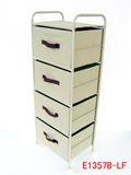 Fabric 4 Drawers Shelf with Metallic Tube Storage Cabinet