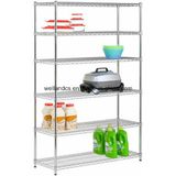 NSF 6 Tier Heavy Duty Chrome Wire Shelving Rack 48 by 18 by 72 Inch