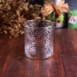 500ml Straight-Walled Glass Candle Holder with Electroplated Laser