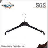 Hot Sell Plastic Coat Hanger with Metal Hook for Display