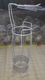 Free Standing Toilet Paper Roll Holder for Bathroom Storage - Silver