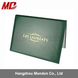 Forest Green Pinhole Grain Certificate Holder Custom Design-Tent Style