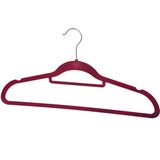 Colorful Velvet Flat Style Plastic Suit Hanger