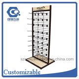 Two-Side Metal Grid Mesh Phone Accessories Display Rack with Hooks