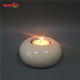 Porcelain Ceramic White Paint Round Zen Holder for Tealight