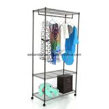 Adjustable 3 Tiers Epoxy Metal Garment Wardrobe Rack Shelf (CJ-B1030)