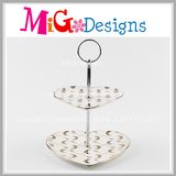 Fashionable Ceramic Multilayer Hand-Printing Cake Plate