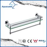 Wall Mount Chromed Stainless Steel Glass Shelf (AA9619B)