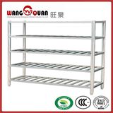 Five Tier Standing Shelving with Open Grid Shelf