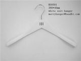 Hh Brand Luxury White Wide Shoulder Suit Coat Wooden Clothes Hanger