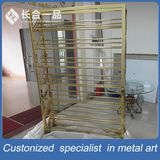 Wholesale Customized Mirror Ti-Gold Wine Display Rack