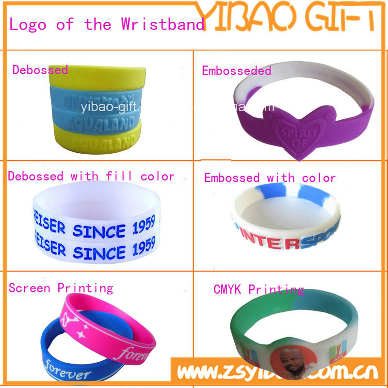 Custom Silicone Bracelet with Words Printing (YB-SW-07)
